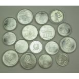Sammlung Münzen - SILBER.Diverse, zumeist gekapselt, ca. 600g.Zustand: II