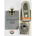 Nachlass eines Feldwebels des Jäger-Regiment 33.1.) Eisernes Kreuz, 1939, 2. Klasse, in