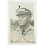 Gericke, Walter.(1907-1991). Generalmajor und Kommandeur des Fallschirmjägerregiment 11, Porträt mit