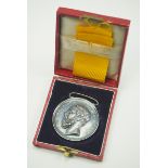 Baden: Silberne Verdienstmedaille, Großherzog Friedrich, im Etui.Silber, im roten Verleihungsetui