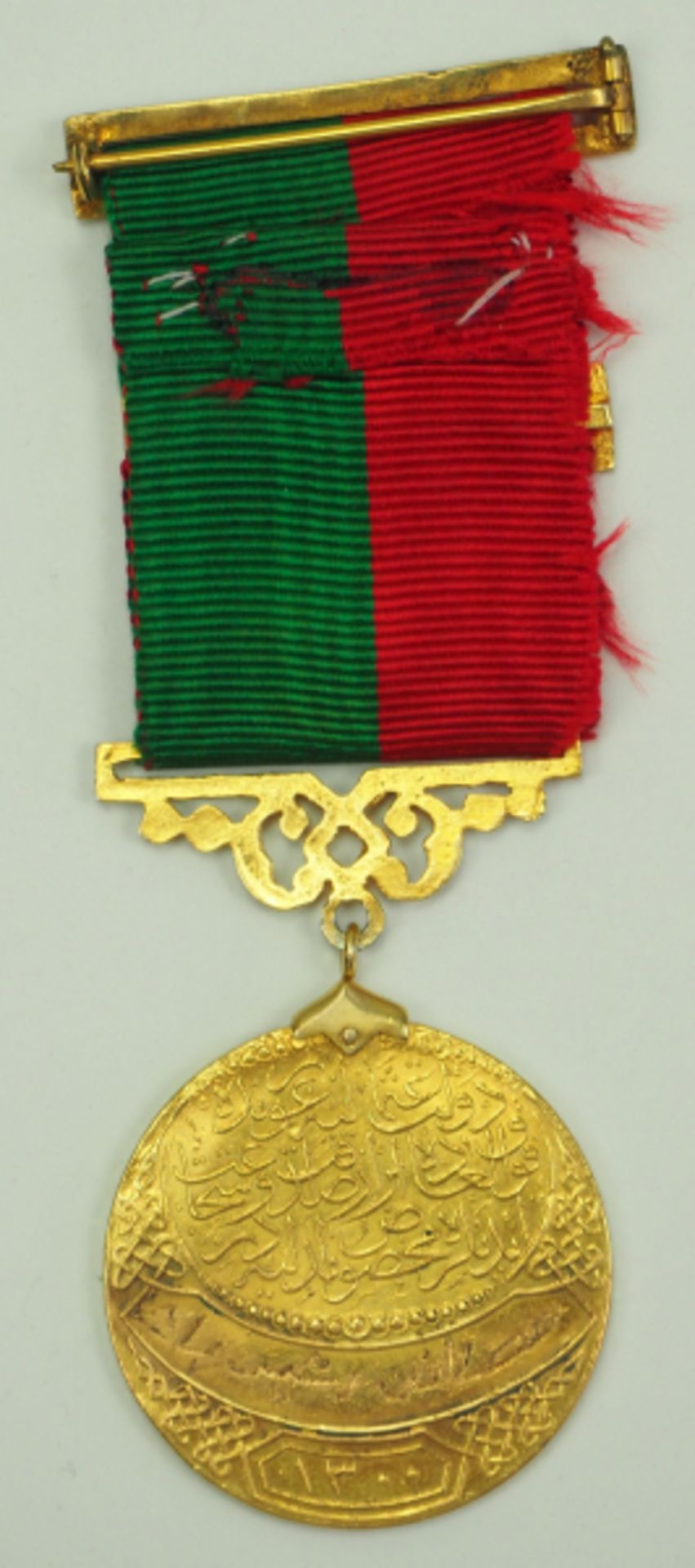 Türkei: Imtiyaz-Medaille, in Gold, mit Säbel- und Datumsspange des Mustafa Raschid Pascha.Gold, - Bild 4 aus 5
