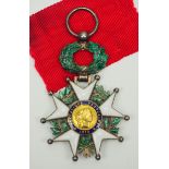 Frankreich: Orden der Ehrenlegion, 9. Modell (1870-1951), Ritterkreuz.Silber, die Medaillons Gold,