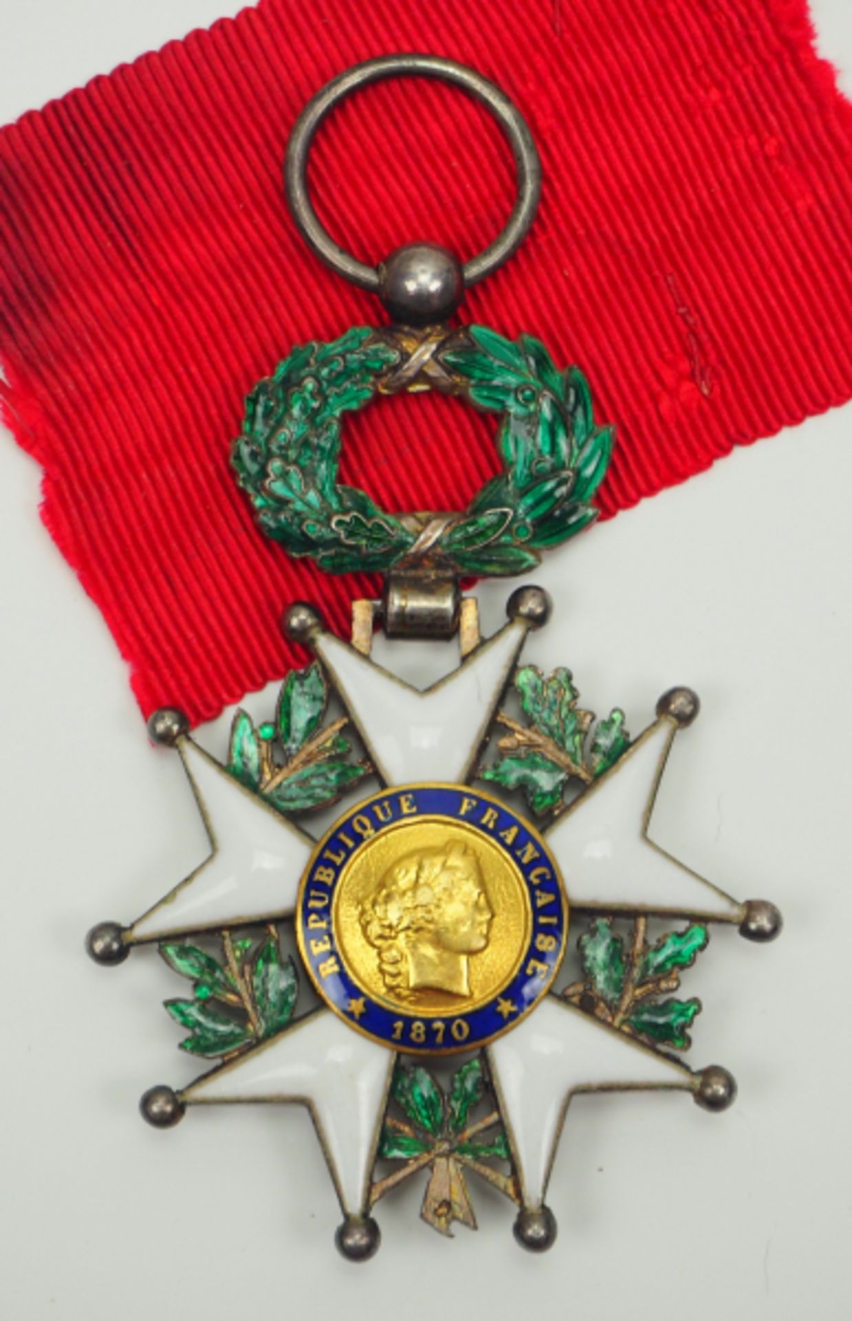 Frankreich: Orden der Ehrenlegion, 9. Modell (1870-1951), Ritterkreuz.Silber, die Medaillons Gold,