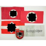 3. Reich: Lot Armbinden.Diverse, u.a. auch Sport-Brustabzeichen.Zustand: II