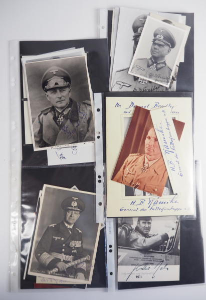 Ritterkreuzträger und Generalität - Sammlung Fotos und Autographen - Teil 6.Diverse, teils mehrere