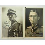 Dietl, Eduard.(1890-1944). General der Gebirgstruppen. Foto PK, eigenh. Autograph mit Dienstgrad