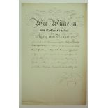 Preussen: Roter Adler Orden, Großkreuz mit Eichenlaub Urkunde für den General der Infanterie