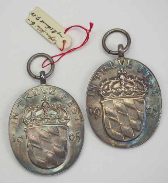 Bayern: Prinzregent Luitpold-Medaille, in Silber - 2 Exemplare.Je Silber.Zustand: I-II - Image 2 of 2