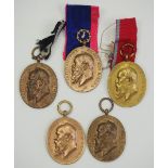 Bayern: Jubiläumsmedaille für die bayerische Armee (1905) - 5 Exemplare.Bronze.Zustand: II