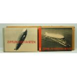 Zigarettenbilder Alben: Zeppelin-Weltfahrten - Band 1+2.Je komplett mit allen Bildern, im Schuber.
