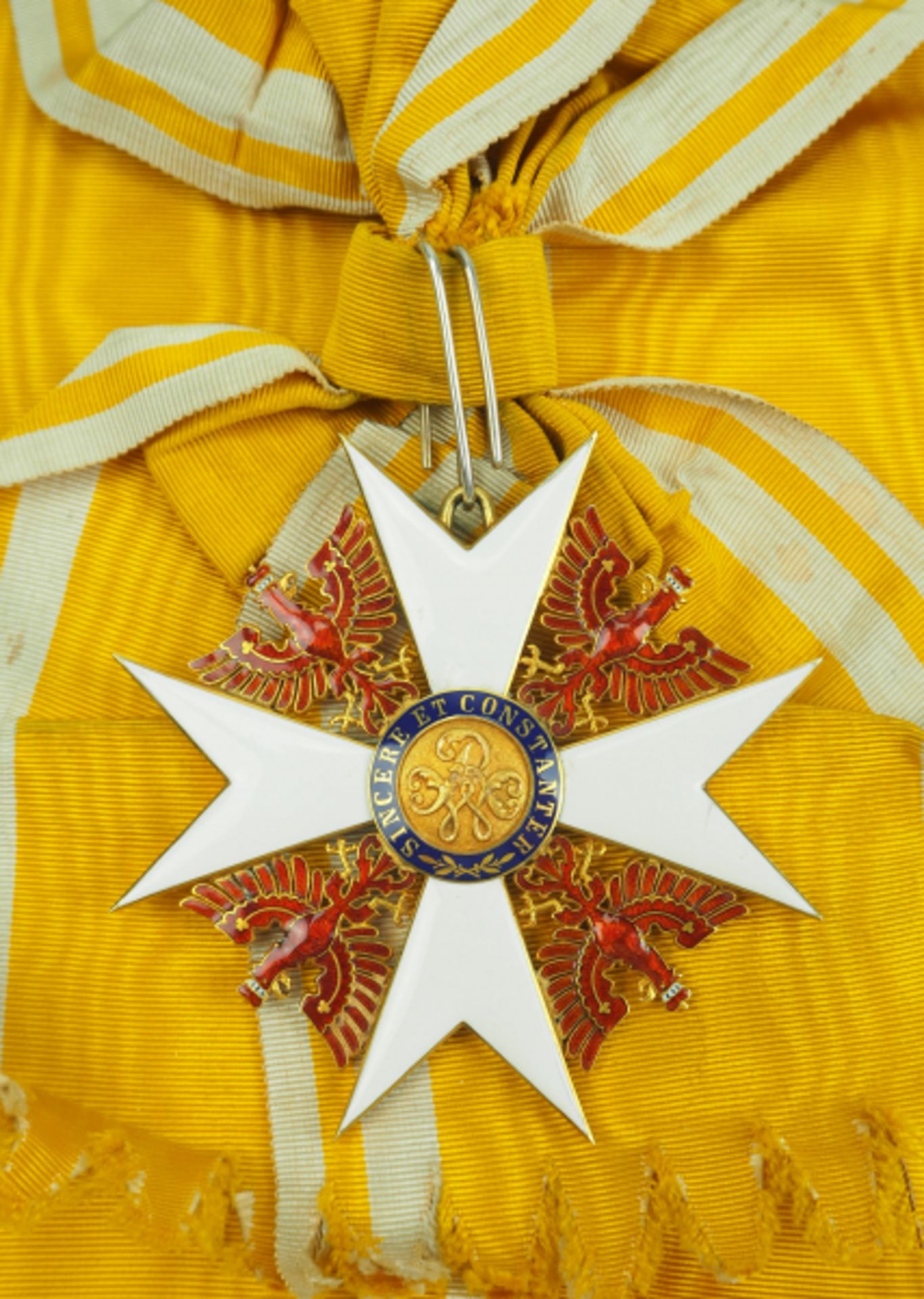 Preussen: Roter Adler Orden, 4. Modell (1885-1917), Großkreuz Kleinod.Gold, teilweise emailliert,