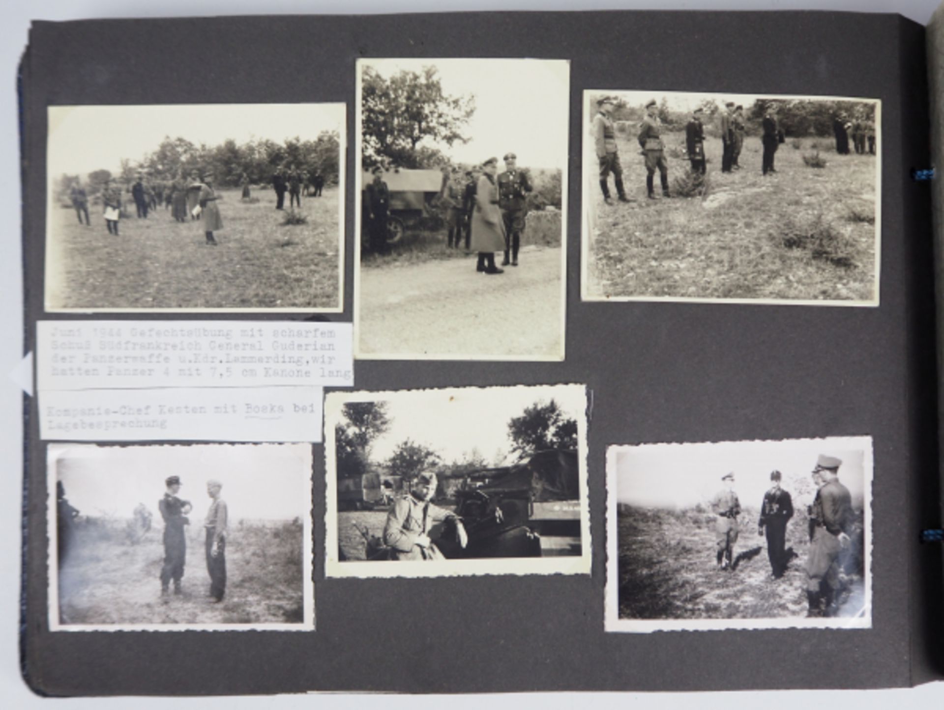 Fotoalbum eines SS-Soldaten "DEUTSCHLAND".Blauer Einband, 256 Fotos, diverse Formate, je SEite mit - Image 7 of 9