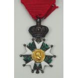 Frankreich: Orden der Ehrenlegion, 8. Modell (1852-1870), Ritterkreuz.Silber, die Medaillons Gold,