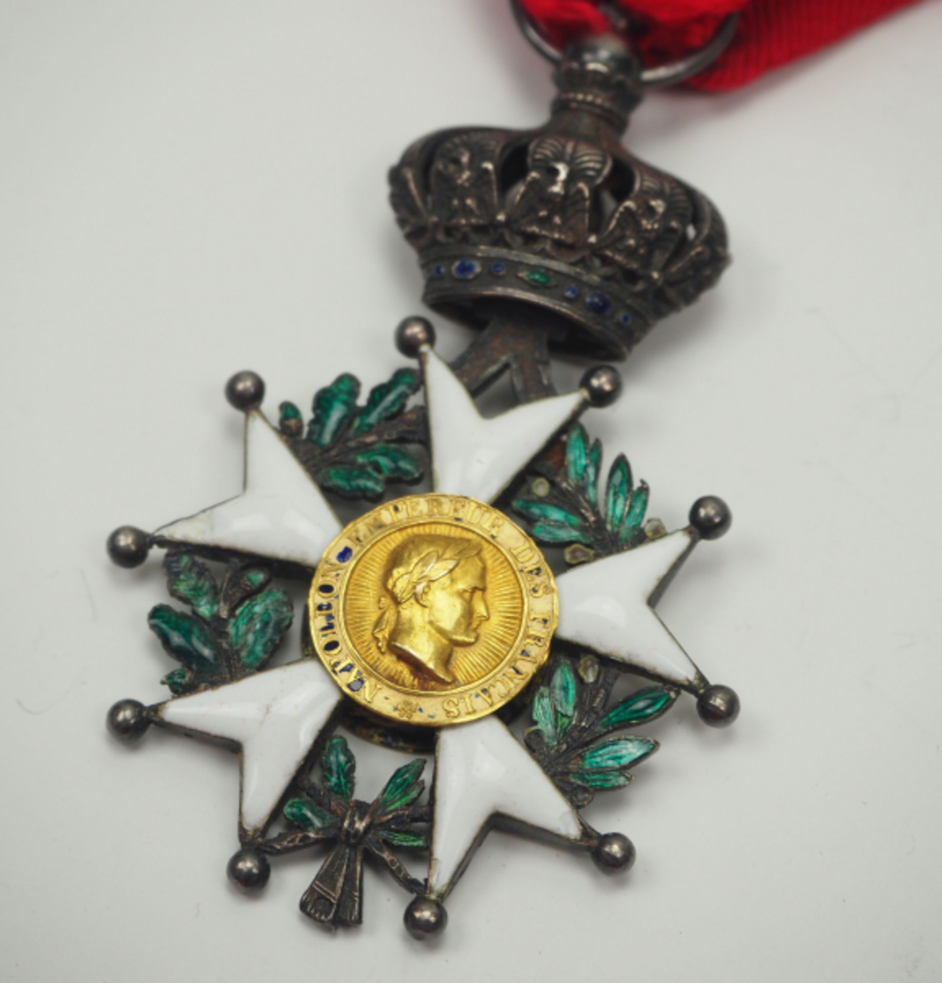 Frankreich: Orden der Ehrenlegion, 8. Modell (1852-1870), Ritterkreuz.Silber, die Medaillons Gold, - Image 2 of 3