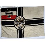 Reichskriegsflagge - 184 cm x 121 cm.Leinentuch, beidseitig bedruckt, mit Verstärkter Kante und