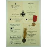 Nachlass eines Pioniers der 2./ Pionier-Bataillon 28 - Krim.- Eisernes Kreuz, 1939, 2. Klasse,