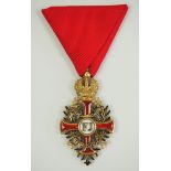 Österreich: Kaiserlich Österreichischer Franz Joseph Orden, Ritterkreuz.Gold, teilweise