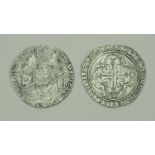Italien - Mailand: Gian Galeazzo Visconti (1395-1402), Grosso o Pegione - 2 Exemplare.Silber,