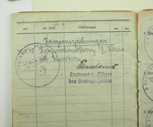 Dokumentennachlass eines Obergefreiten der 2./ Korps=Nachr. Abt. 487.- Soldbuch: Mit Uniformfoto, - Image 3 of 4