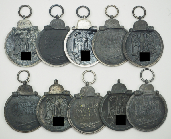 Medaille Winterschlacht im Osten - 10 Exemplare.Diverse Hersteller.Zustand: II