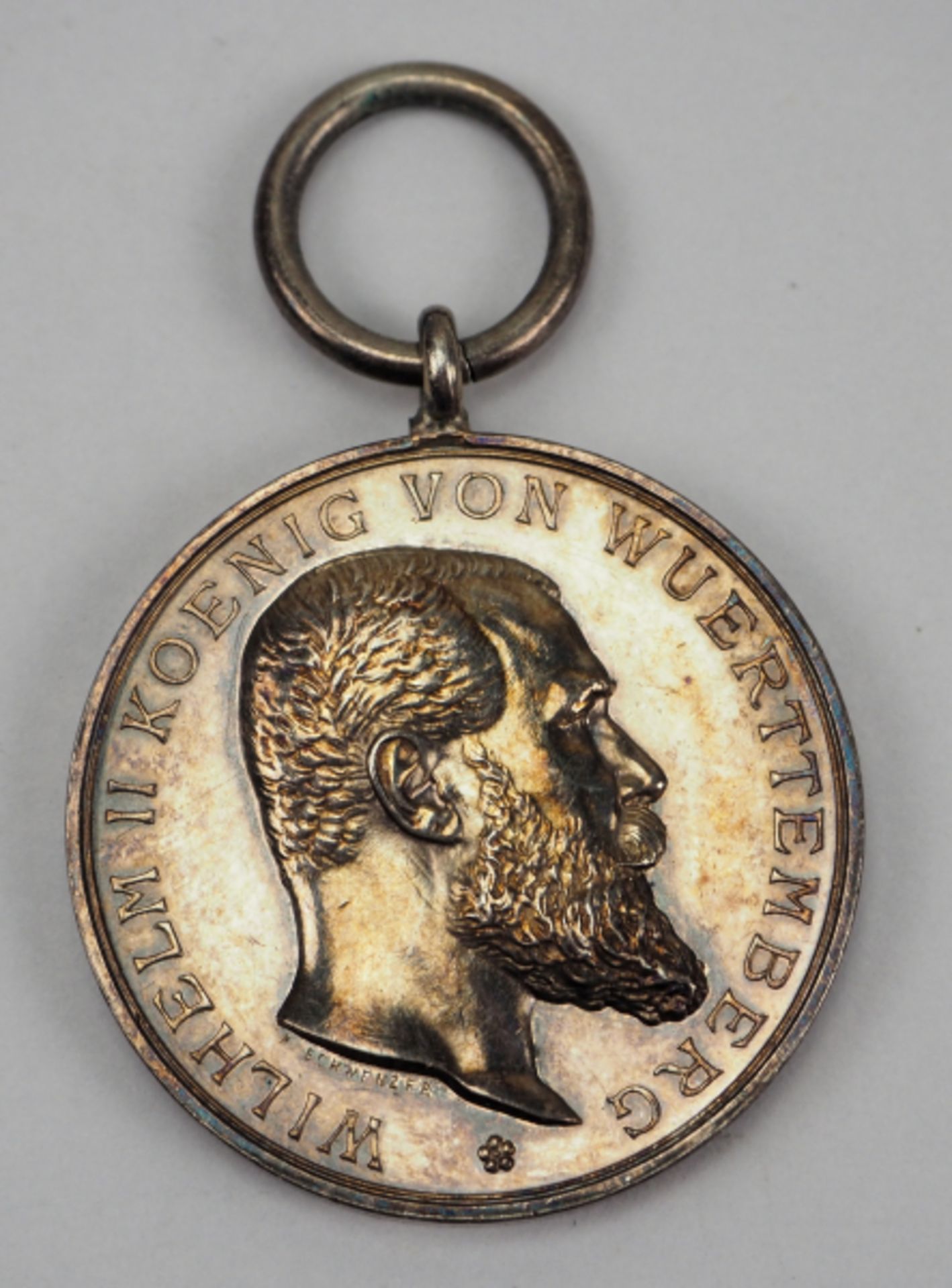 Württemberg: Zivil-Verdienstmedaille, Wilhelm II., in Silber.Silber.Zustand: I-