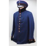 Württemberg: Uniformensemble eines Artillerie-Offiziers.1.) Schirmmütze: Dunkelblaues Tuch,