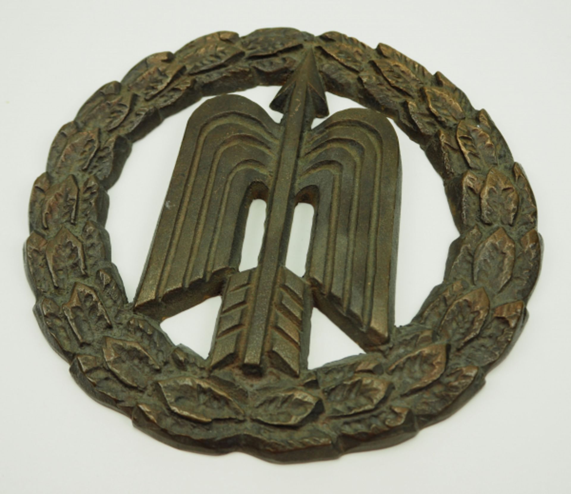 Luftwaffe: Jäger / Zerstörer Plakette.Bronzeguss, durchbrochen gefertigt, rückseitig mit - Bild 2 aus 3