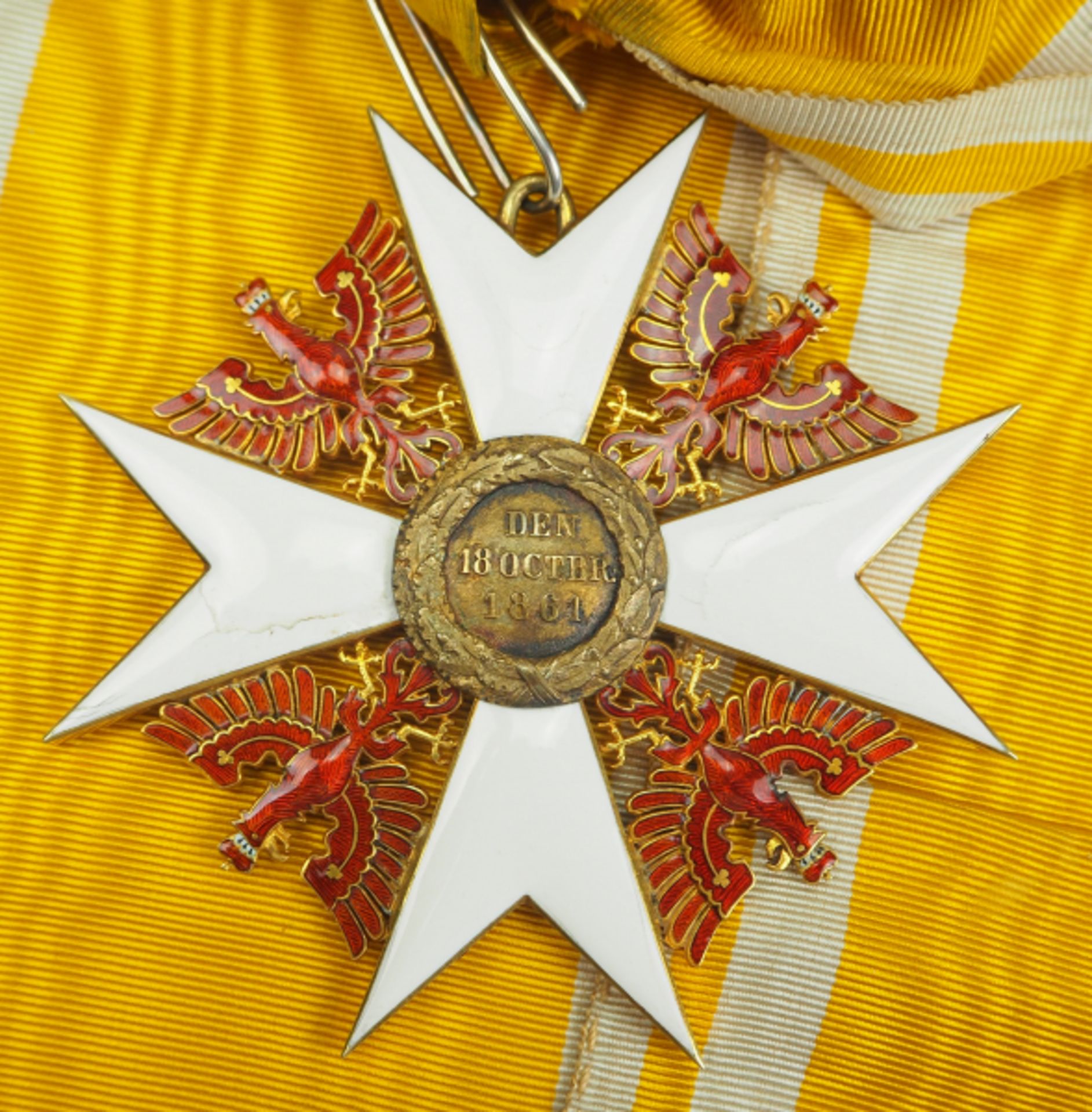 Preussen: Roter Adler Orden, 4. Modell (1885-1917), Großkreuz Kleinod.Gold, teilweise emailliert, - Bild 5 aus 6