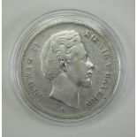 Bayern: Ludwig II., 5 Mark - 1875.Silber, in Kapsel.Zustand: II