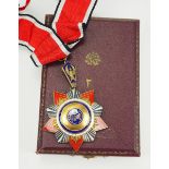 Ägypten: Unabhängigkeits-Orden (Al-Istiqlal-Orden), 3. Klasse, im Etui.Silber vergoldet, teilweise
