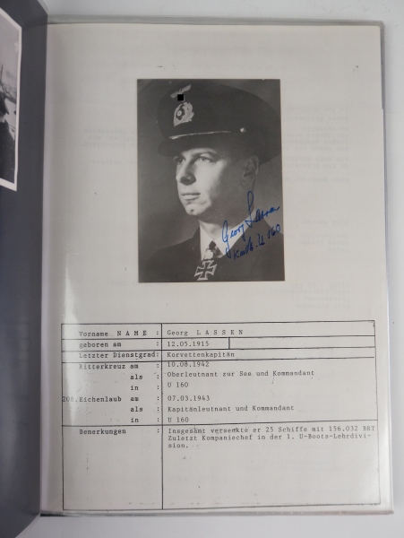 Kriegsmarine: Sammlung Ritterkreuzträger Autographen - Teil II.Ordner mit über 25 Stück, - Image 2 of 6