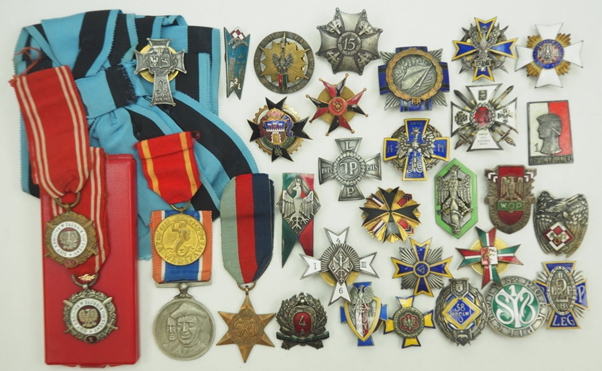 Polen: Sammlung von 27 Regimentsabzeichen.