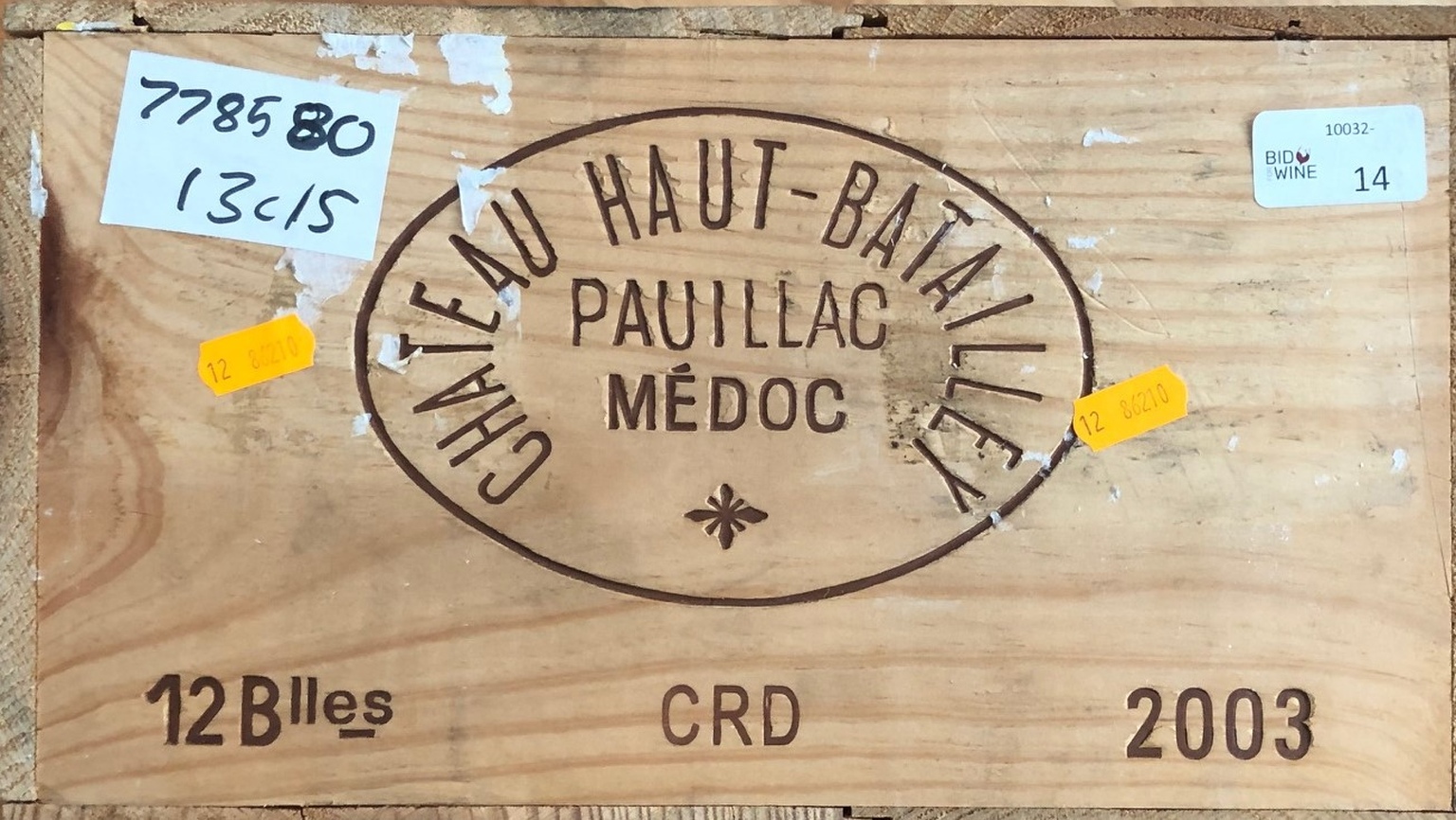 2003 Haut Batailley, 12 bottles of 75cl (OWC)