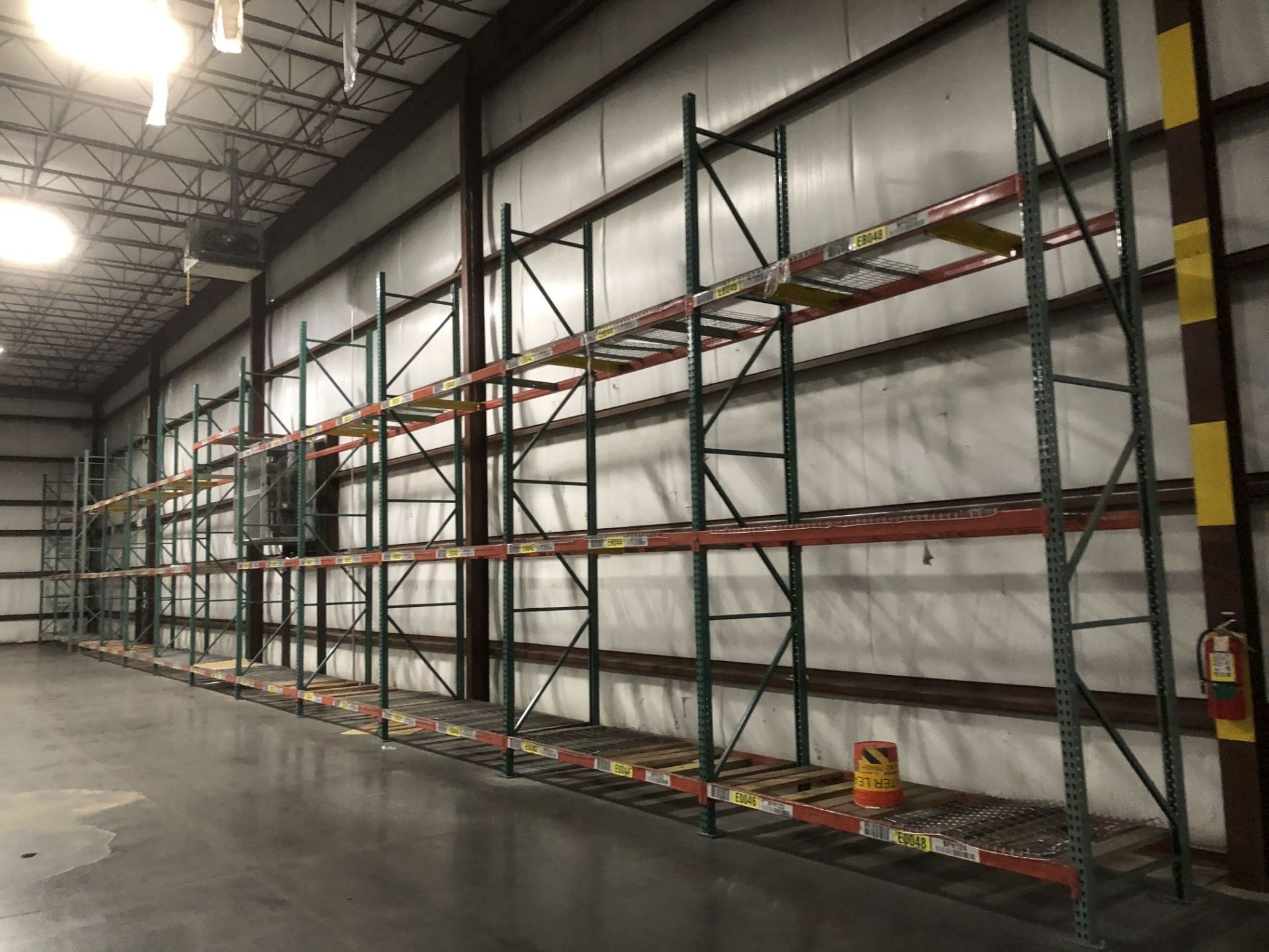 Pallet Racking; (44) 42" Deep x 18' High Uprights, (248) 96" Crossbeams, Most w/ Wire Decking - Image 10 of 12