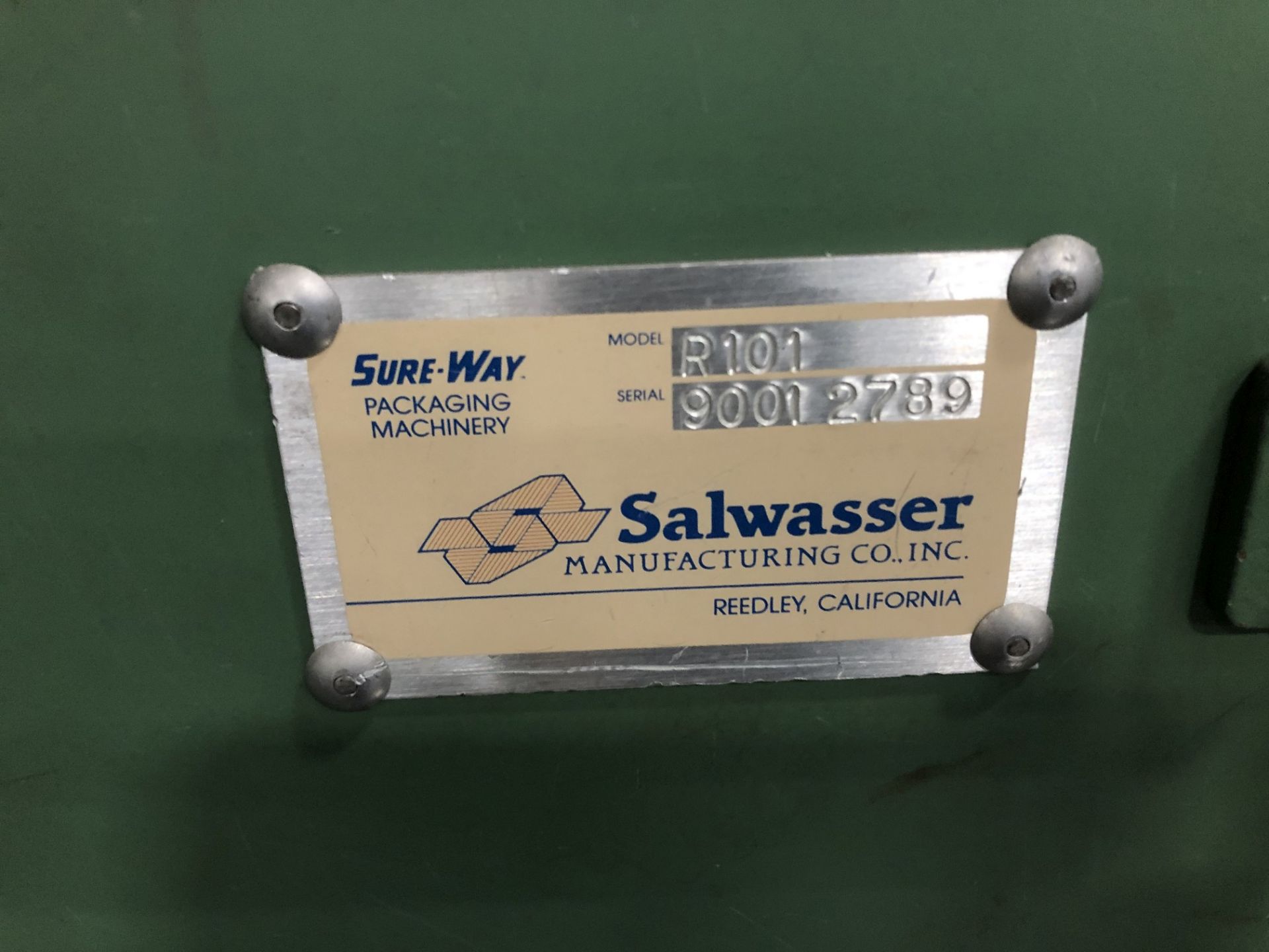 Salwasser Case Packer, Model R101, S/N 90012789, 250 Lb. Cap. Jib Crane w/ CM Hoist, Metal - Image 4 of 18