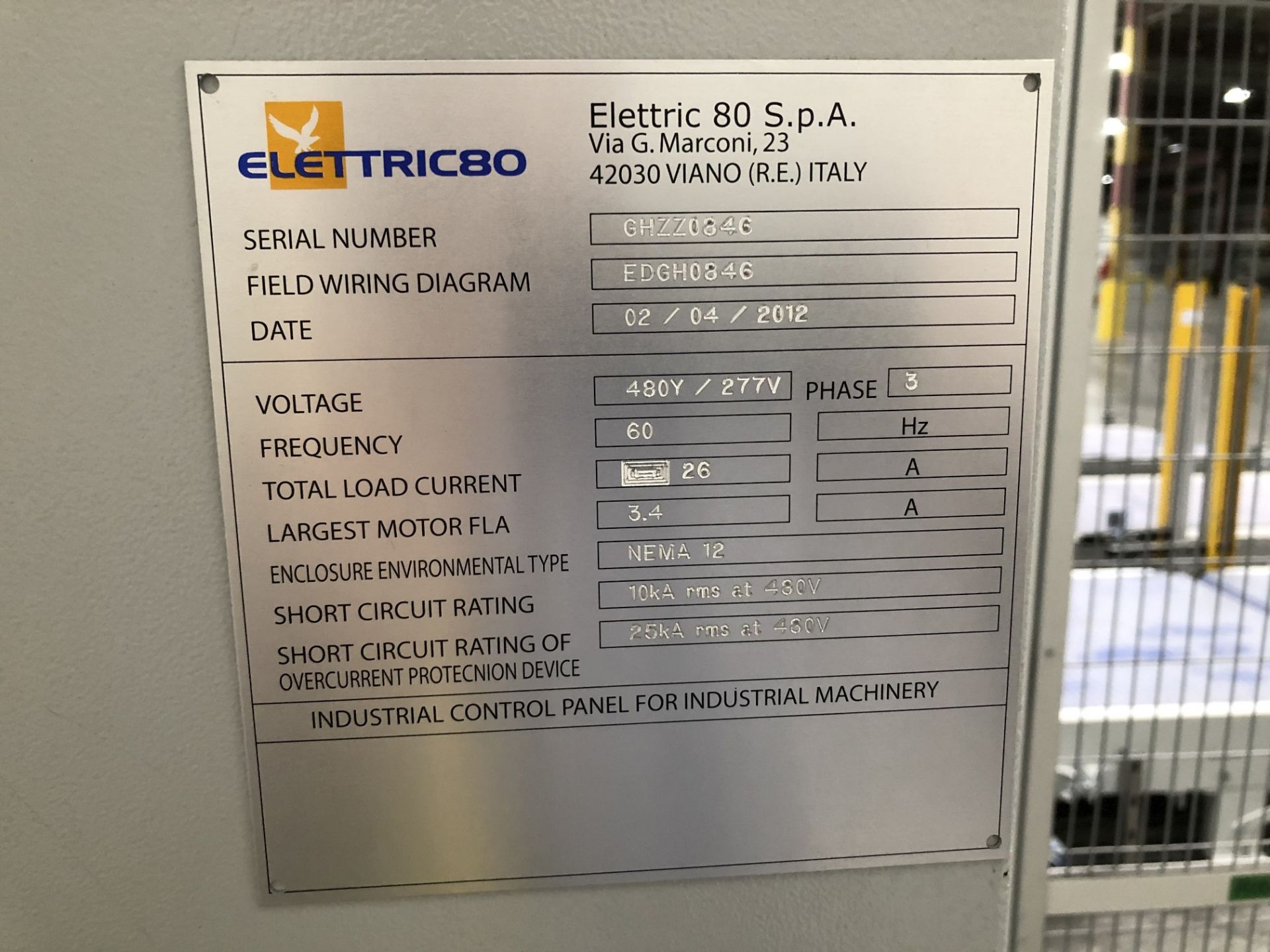 2012 Elettric80 Robotic Case Palletizer, Allen-Bradley 1500P Control, 2012 Fanuc M-410iB 300 - Image 11 of 18