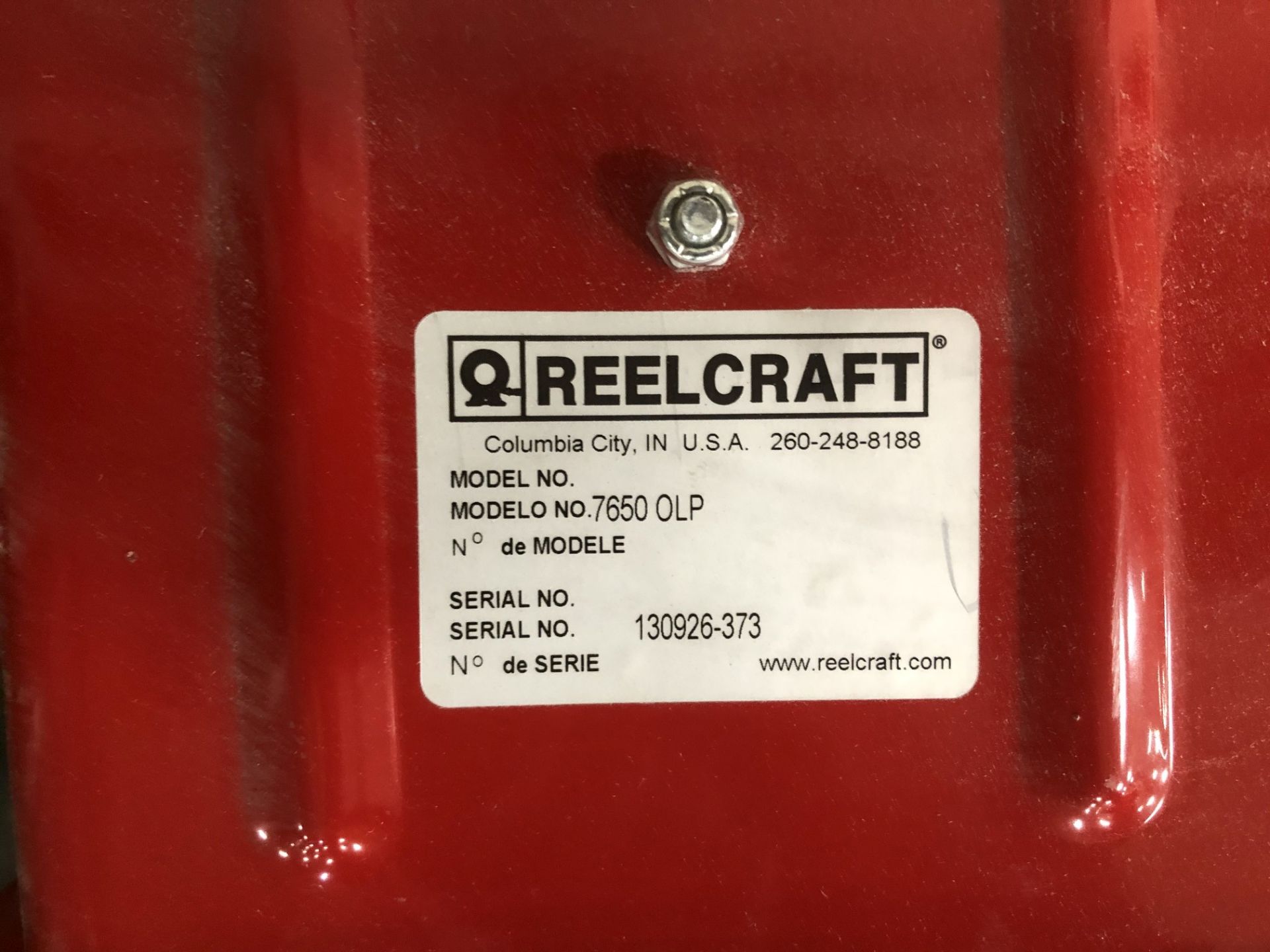 Reelcraft Heavy Duty Hose Reel, Model 7650 OLP - Image 2 of 2