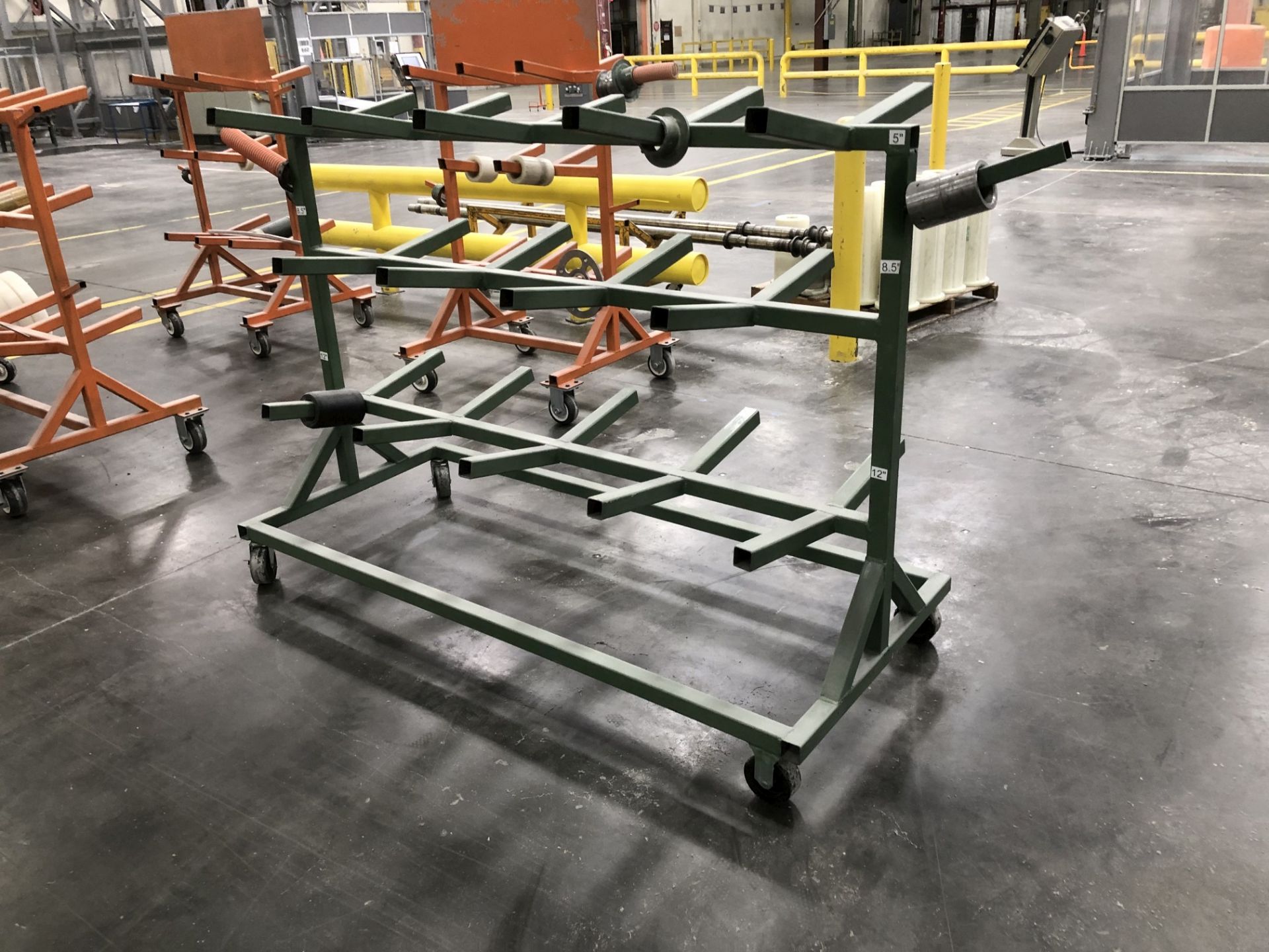 (6) Chuck Transport Carts [(3) Orange, (1) Green, (1) Yellow, (1) Black] - Image 5 of 8