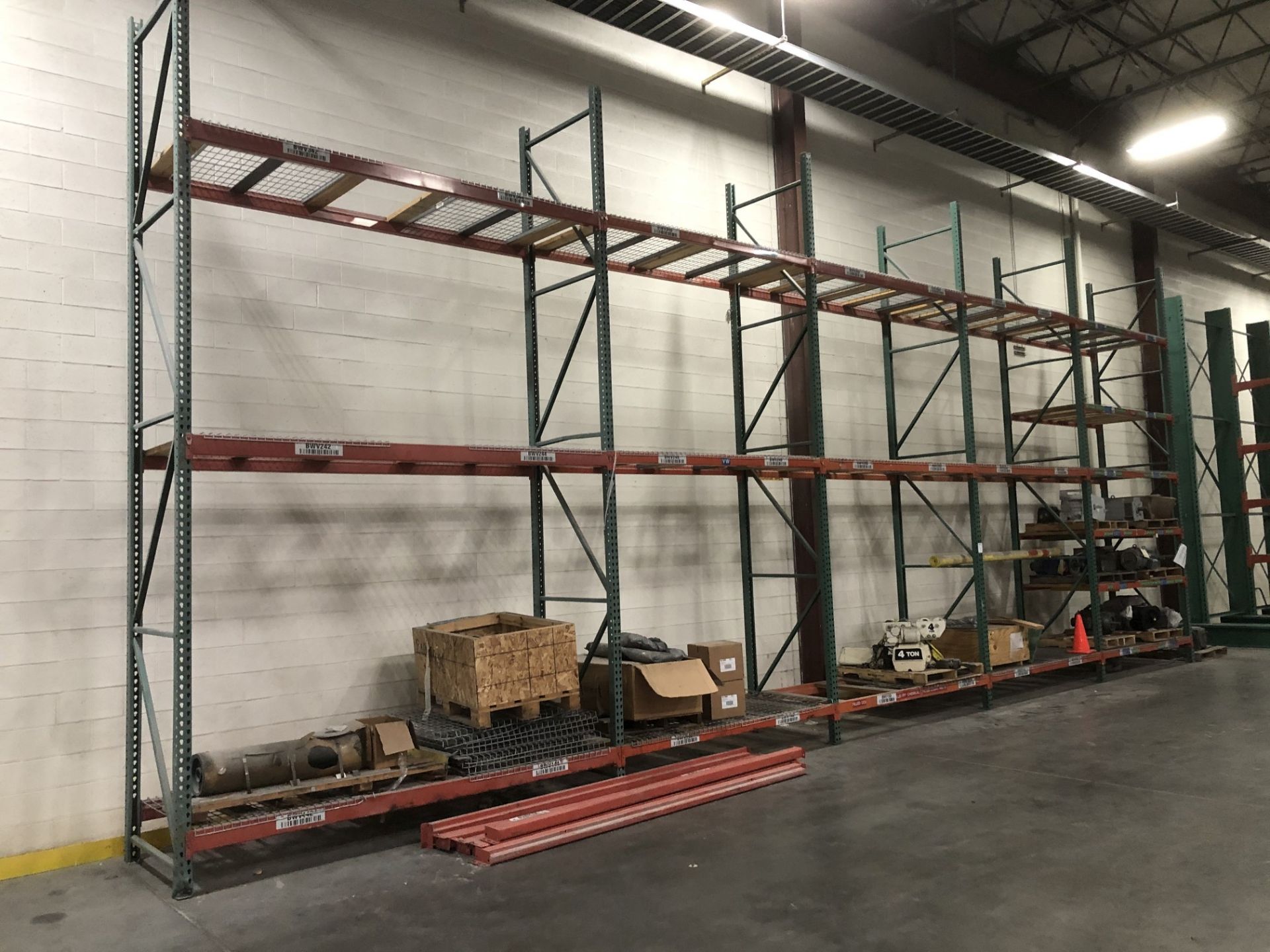 (5) Sections of Pallet Racking; (6) 42" Deep x 18' High Uprights, (12) 120 " Long Crossbeams, (30) - Image 2 of 3