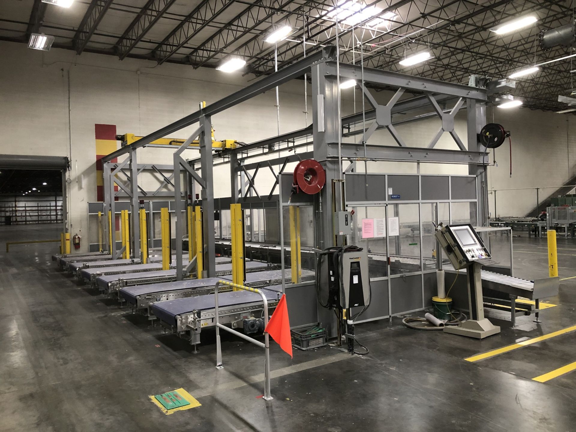 2003 SIG Elettric80 Gantry Robot Palletizing Cell, Allen-Bradley 1500P Control, (6) 4' Wide