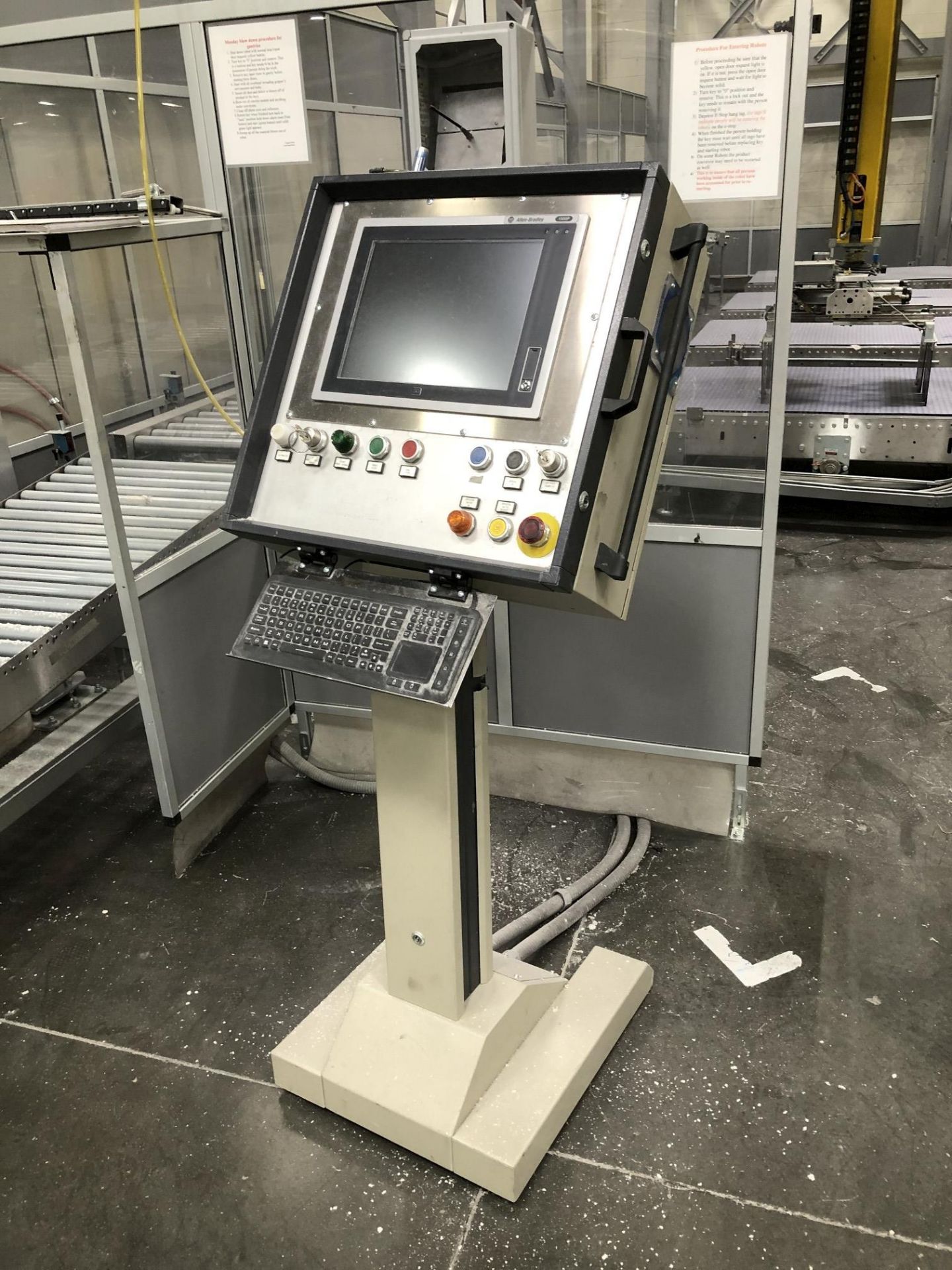 2003 SIG Elettric80 Gantry Robot Palletizing Cell, Allen-Bradley 1500P Control, (4) 4' Wide - Image 7 of 12