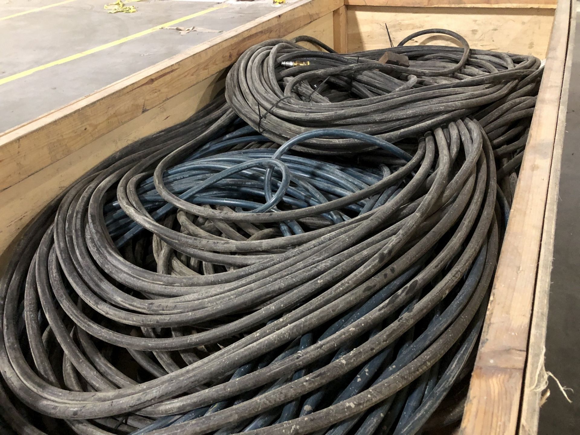Wooden Box w/ Large Quantity of Hoses - Image 3 of 4