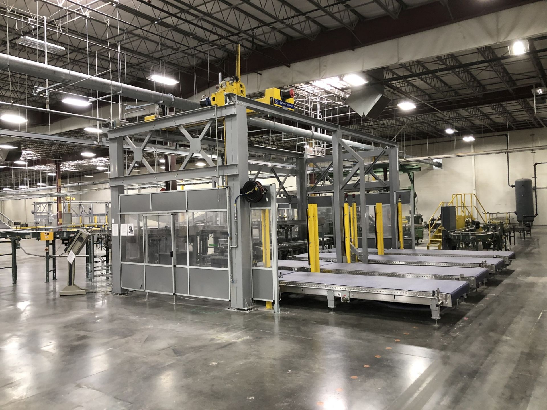 2003 SIG Elettric80 Gantry Robot Palletizing Cell, Allen-Bradley 1500P Control, (4) 4' Wide