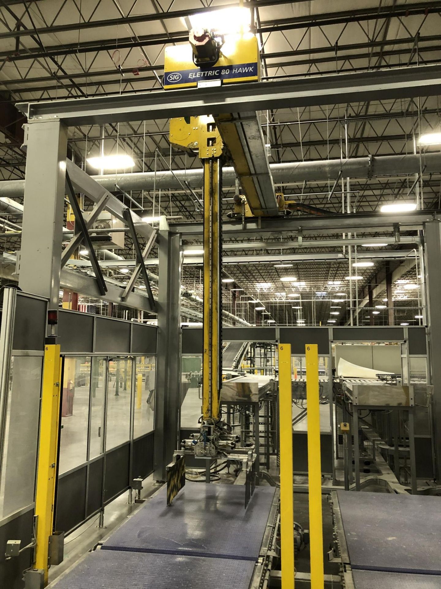 2003 SIG Elettric80 Gantry Robot Palletizing Cell, Allen-Bradley 1500P Control, (4) 4' Wide - Image 3 of 9