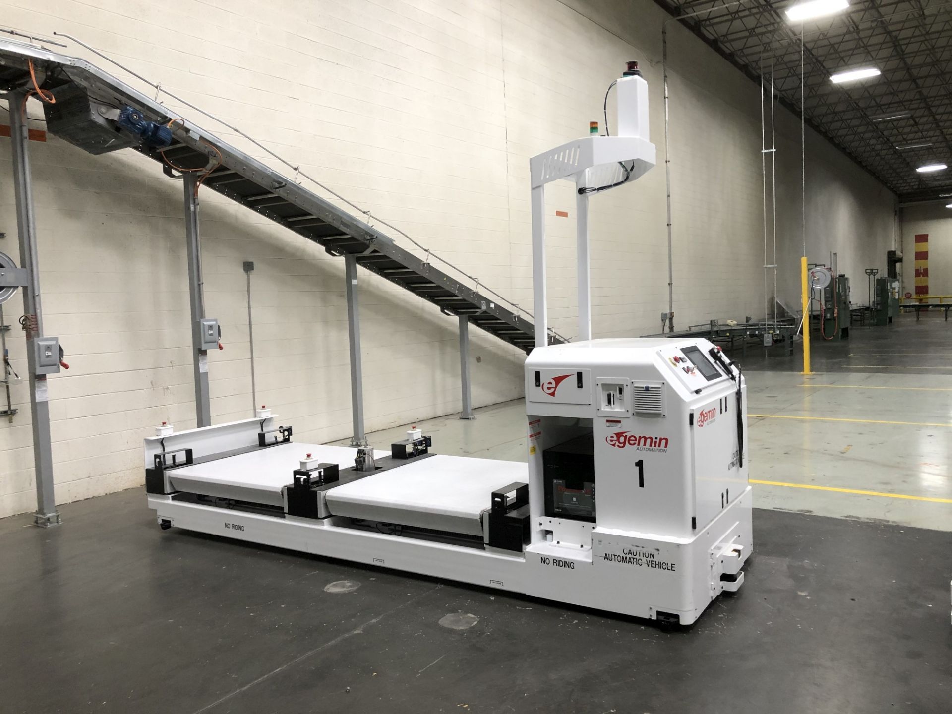 2017 Egemin Automation Unit Load Deck Automated Guided Vehicle (AGV), Model LTV 0515 L, 300 FPM - Image 3 of 11