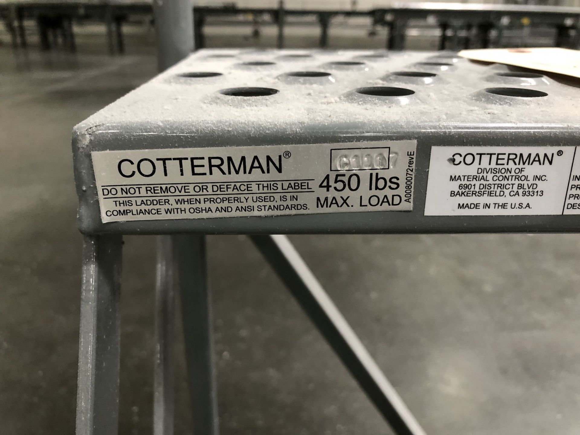 Cotterman 3-Step Rolling Ladder, Max Load: 450 Lbs - Image 3 of 3