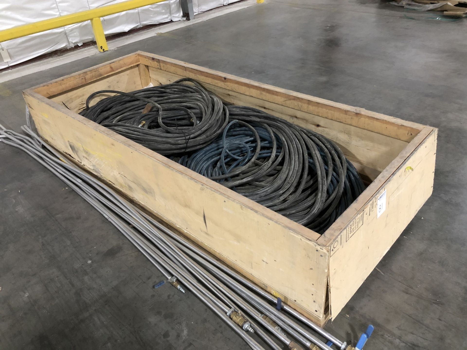 Wooden Box w/ Large Quantity of Hoses - Image 2 of 4