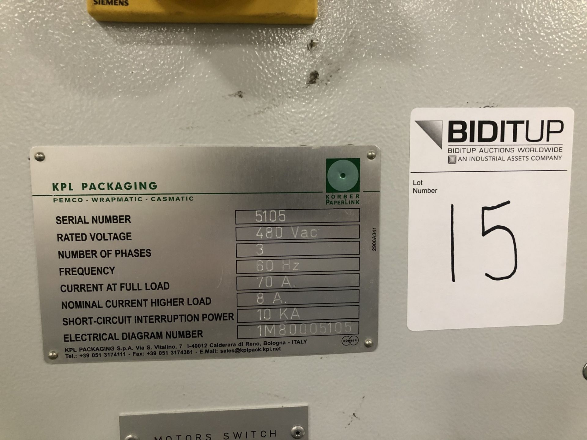 CM CasMatic Case Packer, Model PW30, S/N 5105, Allen-Bradley PanelView Plus 1000 Touch Screen - Bild 11 aus 18