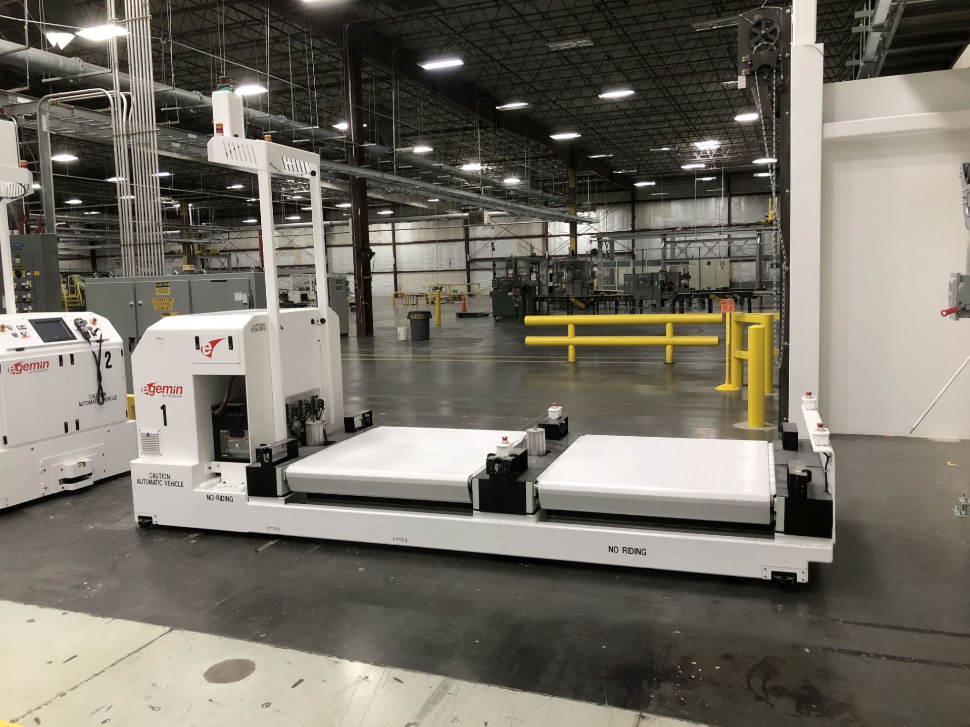 2017 Egemin Automation Unit Load Deck Automated Guided Vehicle (AGV), Model LTV 0515 L, 300 FPM