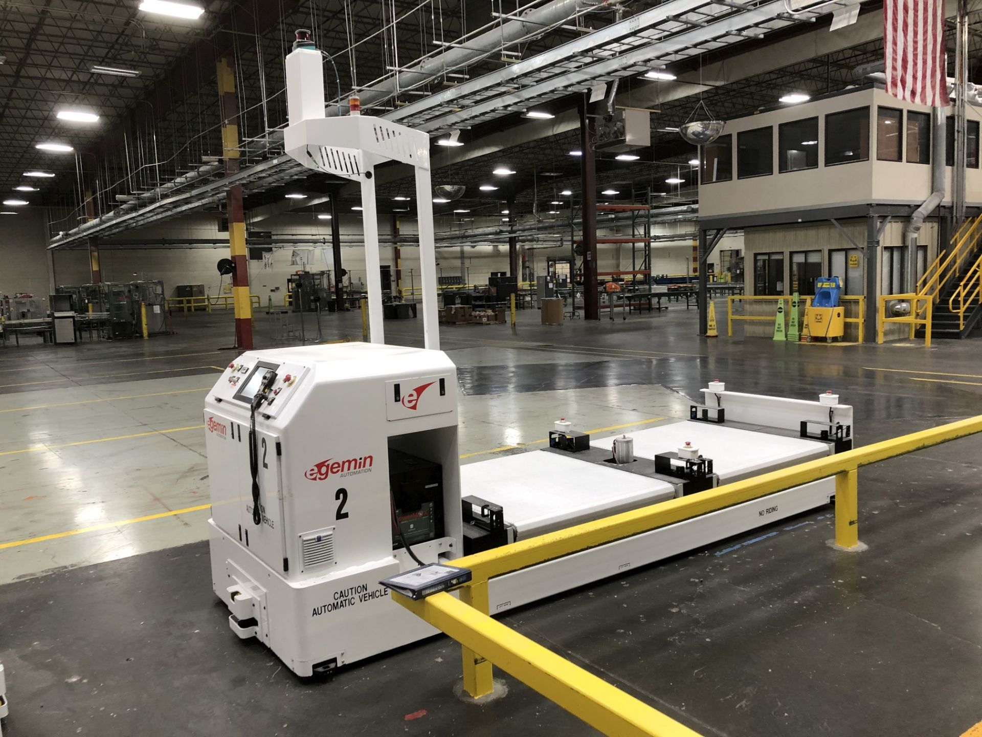 2017 Egemin Automation Unit Load Deck Automated Guided Vehicle (AGV), Model LTV 0515 L, 300 FPM - Image 3 of 11